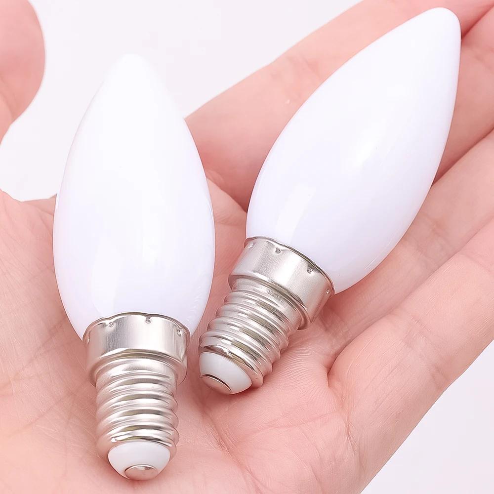 10/1Pcs Mini LED Light Bulbs E14 E12 LED Refrigerator Bulb Replacement Halogen Screw Bulb For Home Refrigerator Display Cabinets