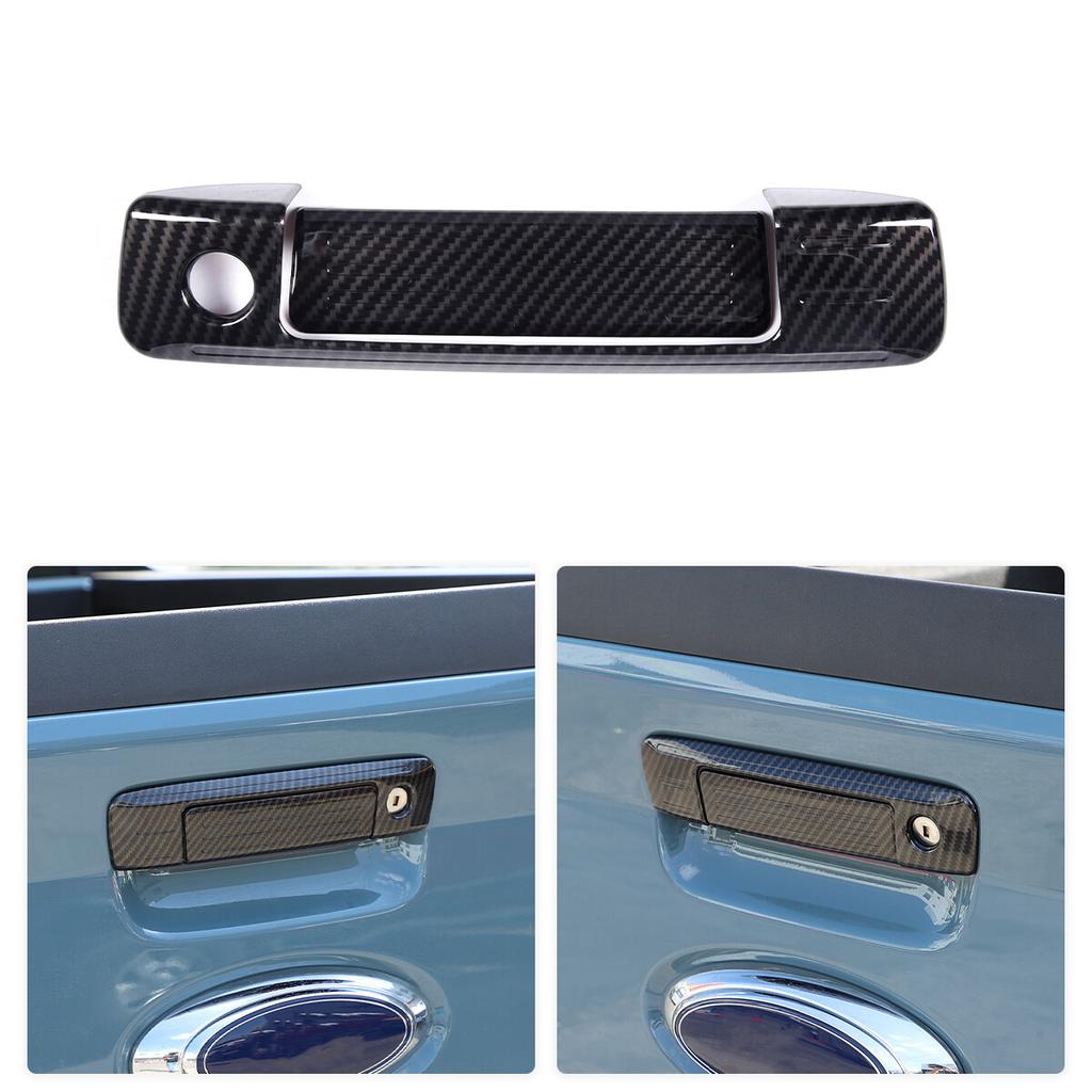 For Ford Maverick Tailgate Handle Trim Cover ABS Carbon Fiber Style