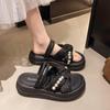 Fashion Slippers Women Summer Shoes Shale Female Beach Pantofle Slides Platform Rubber Sabot 2025 Soft Shoes Slippers Soft Platform Slid