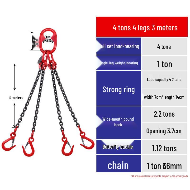 Crane Hook with Chain Sling & Ring for Rigging and Lifting