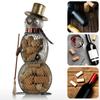 Yousheng Christmas Snowman Wine Cork Holder Metal Cartoon Snowman Wine Stopper Collector Decorative Cork Storage Display Rack