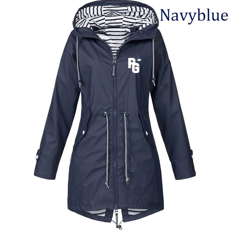 Women Outdoor Waterproof Rain Jacket Casual Loose Hooded Windproof Windbreaker Climbing Jackets Coat for All Seasons