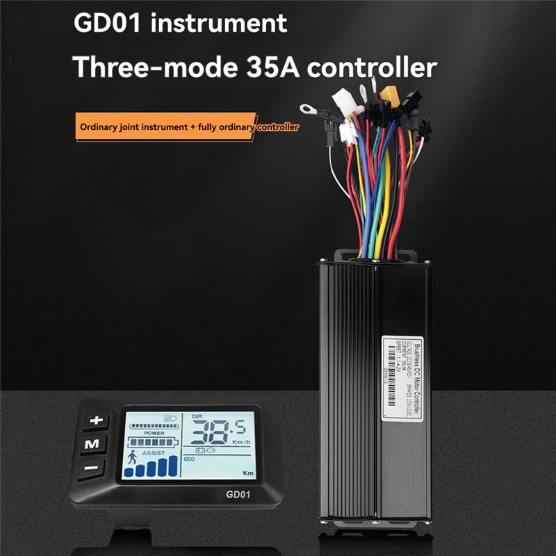 36V 48V 52V 35A 1500W Brushless Motor Controller +GD01 LCD Kit For Electric Mountain Bike Scooter Modification