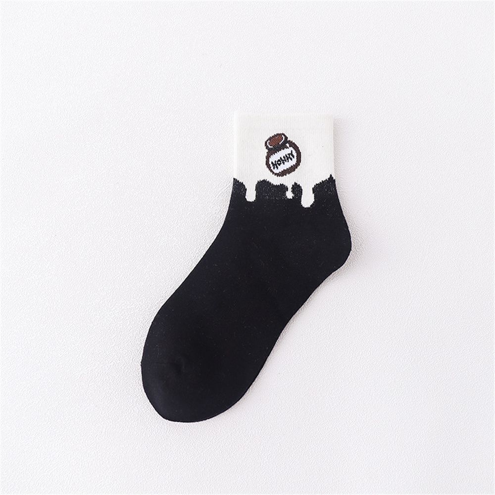 

Cute Cartoon Unisex Donut Honey Coffee Pancake Funny Long Sock Cotton Socks Winter Sock Casual Honey