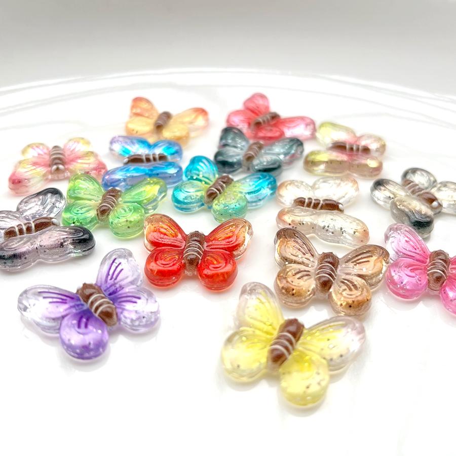 20 Exquisite and Colorful Butterfly Rhinestone Flat Back Scrapbook Decorations DIY Jewelry Earrings Home Decoration Accessories