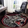 1pc Wolfpack Alpha Office Round Area Rug, Under Office Chairs Bedroom Living Room Home Decor, Room Deco