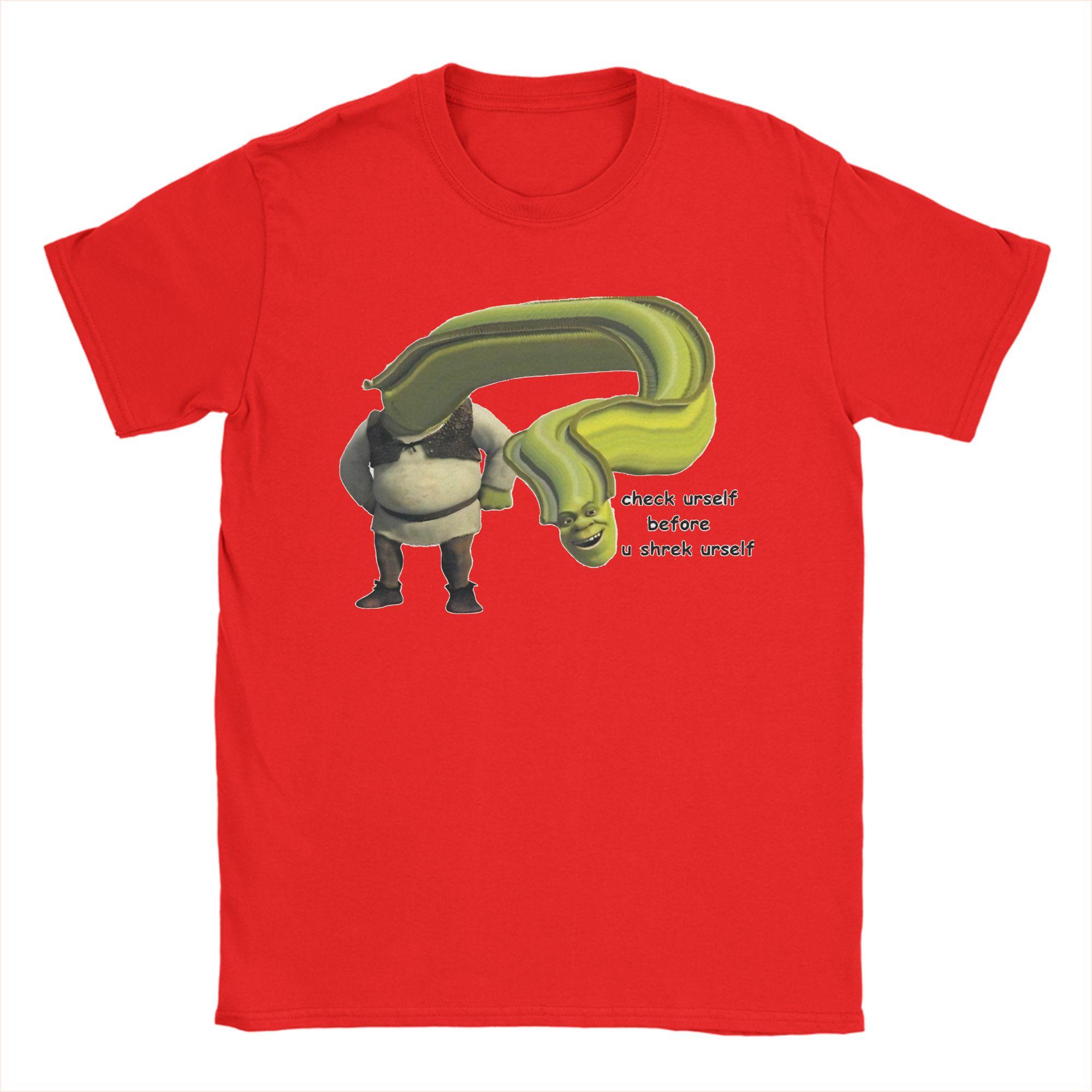 Shreksed Yourself Before You Wreck Yourself Print T Shirts for Unisex Women 100 Cotton Tee Shirt Clothing S