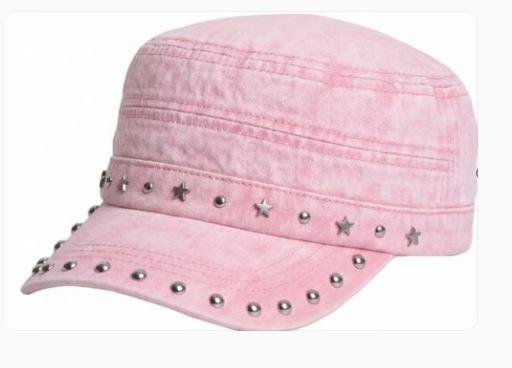 Leopard print hat, leather-brimmed military hat for men and women, leather flat-top hat, literary youth hat, European and American hat.