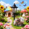 Happy Solar Outdoor Light Statue Ornament
