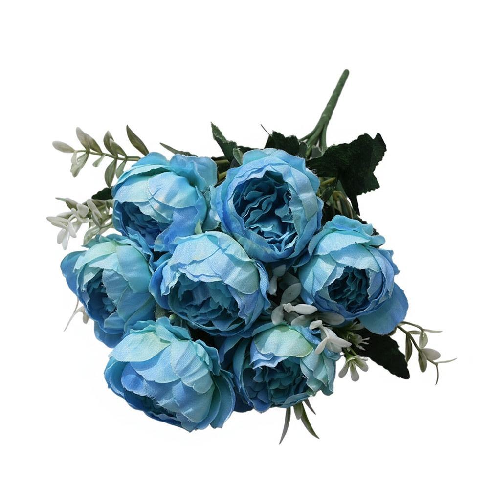 7 Heads Peony Artificial Flowers Multicolor Floral Arrangement Fake Peony Silk Petals Photo Props Simulation Peonies Bouquet