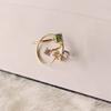 Ring Fade Resistant Multicolor Rhinestone Alloy Adjustable Finger Rings for Engagement
