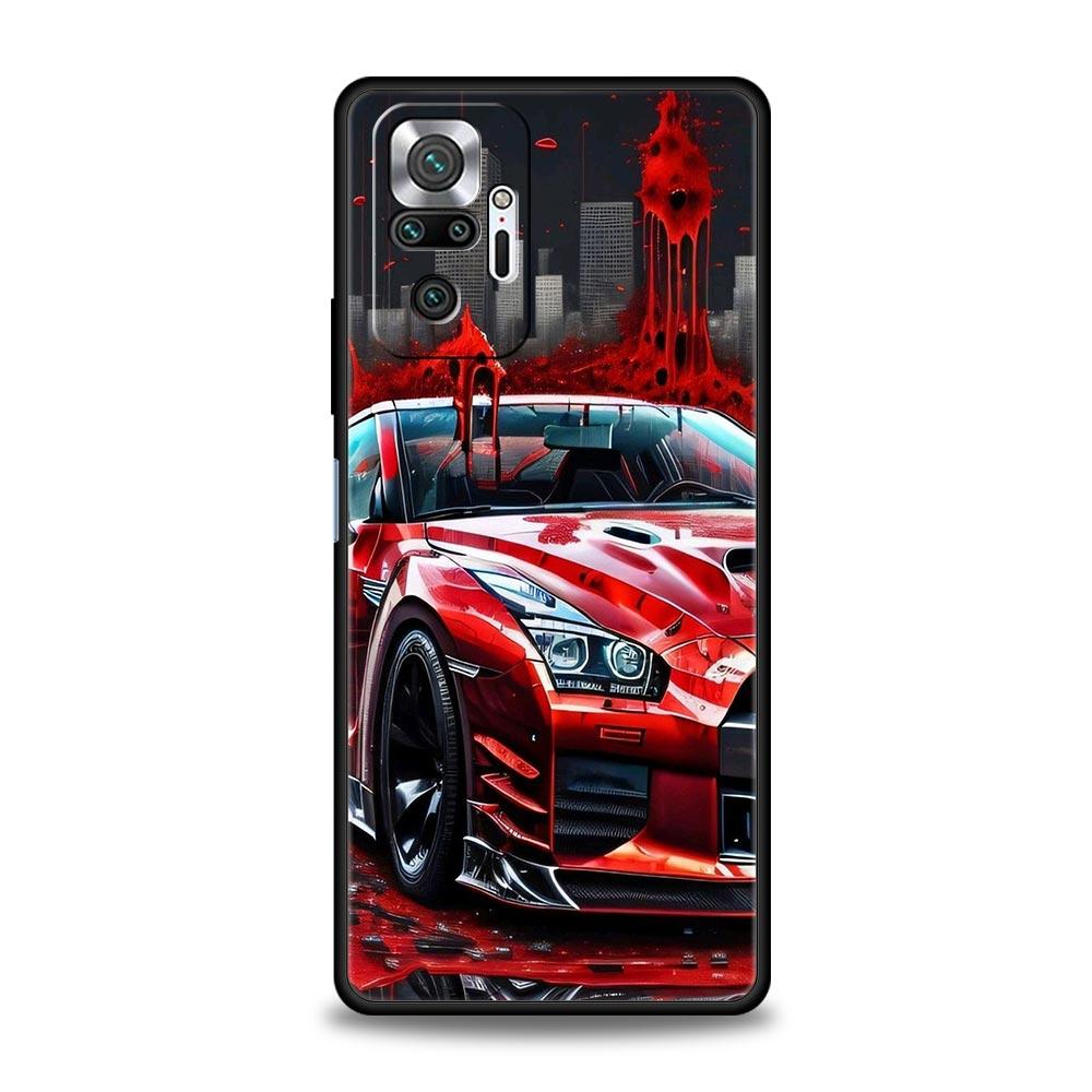 Cool Sports Car Phone Case For Xiaomi Redmi Note 14 13 5G 10 11 12 Pro Plus 4G 14C 13C 12C 10C Black Cover