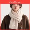 Wool Pure Australian Knitted Scarf New Style Solid Color Unisex Winter Warm