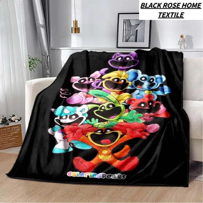 Fashion Art Print Cartoon Anime S-smiling critters Blanket Outdoor Car Travel Portable Camping Warm Cover Blanket Birthday Gift