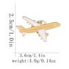 Classic The Blue Bomber Enamel Brooches Funny Airliner Passenger Plane Golden Pins For Backpack Bag Badge