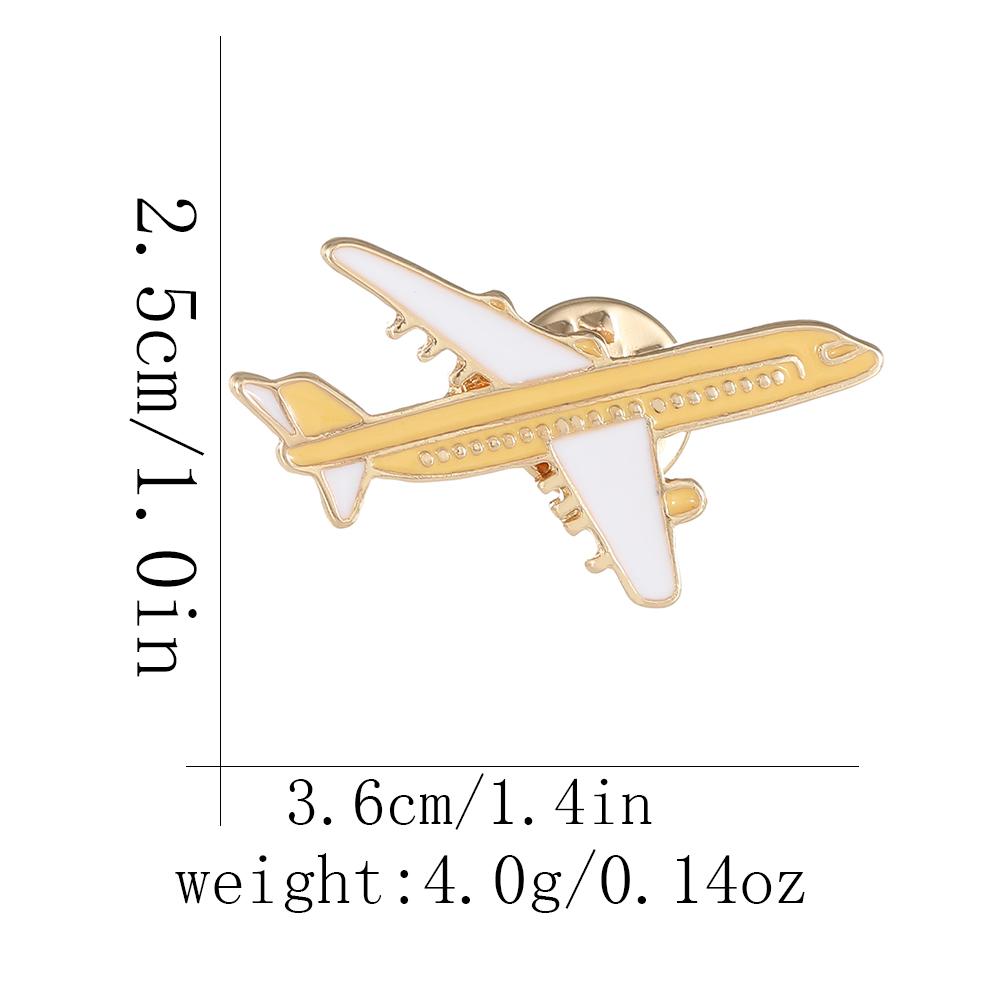 Classic The Blue Bomber Enamel Brooches Funny Airliner Passenger Plane Golden Pins For Backpack Bag Badge