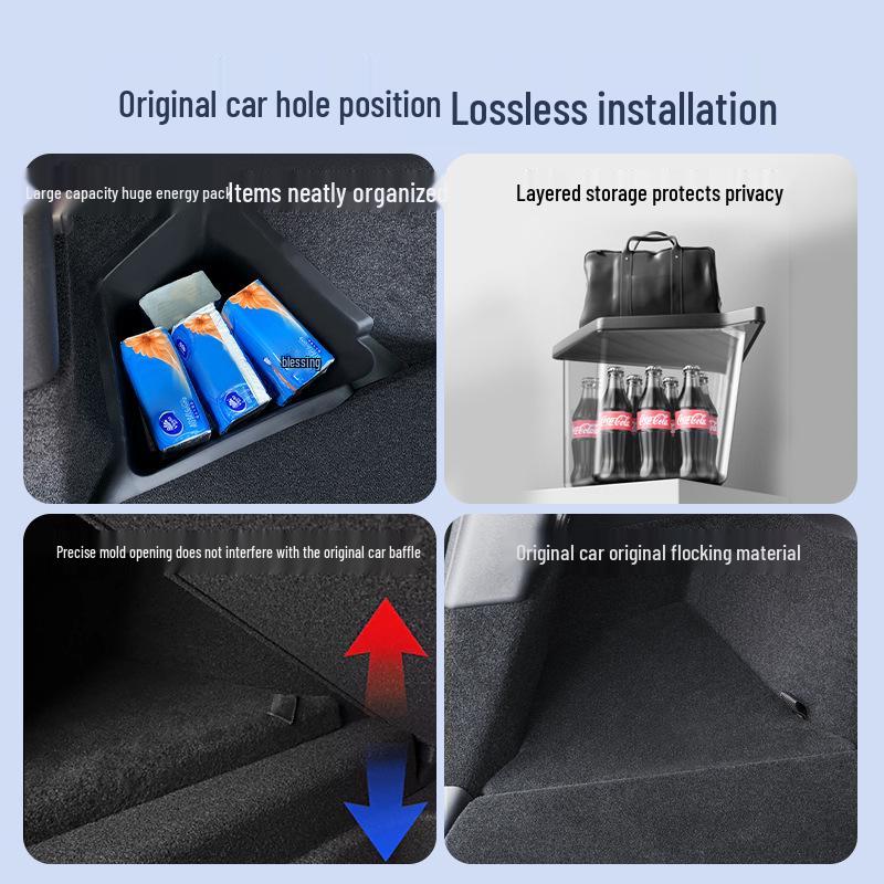 Tesla Model Y/3 Trunk Side Storage Box Cover - Interior Decoration Accessory