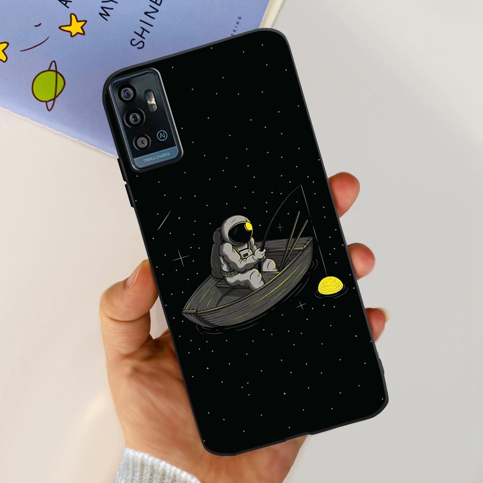 For ZTE Blade A71 6.52" Case Cartoon Dinosaur Football TPU Soft Silicone Cover For ZTE Blade A71 2021 A7030 Phone Cases Fundas
