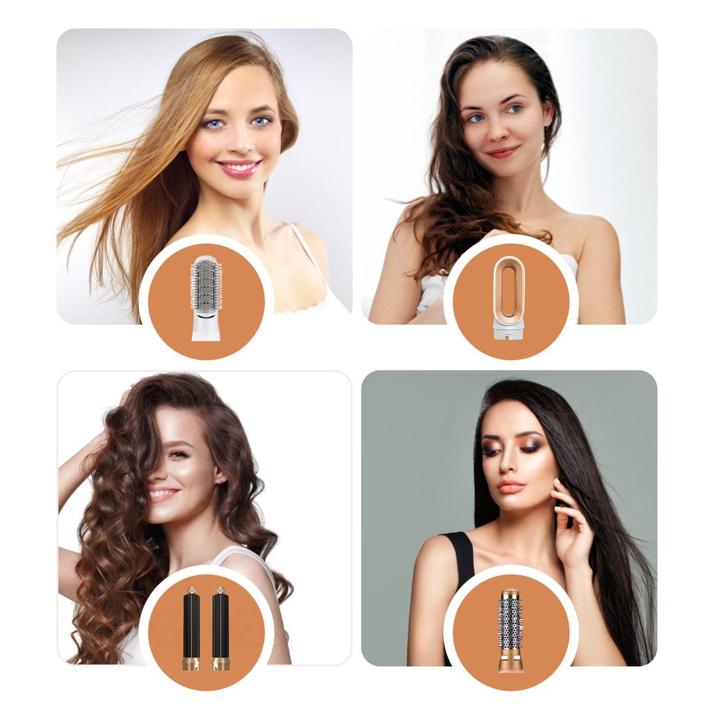 Hairdresser 5-in-1 Hair Clip Curler Hot Air Comb Automatic Curling Comb Straight Comb, Hair Dryer Holiday Gift