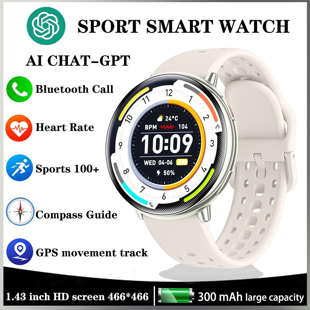SACOSDING Women Smart Watches ChatAI-GPT Built-in GPS Movement Compass Watch Bluetooth Call Voice Assistant Health Monitoring Smartwatch Man