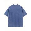 European Sizes Men's Washed T-Shirt with "DISSOCIATE" Dissociative Portrait Design - Loose Fit Vintage Distressed Style, Summer Round Neck Tee