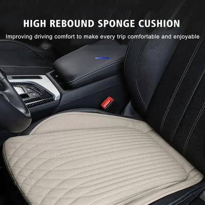 Almofada de Assento de Carro Universal 54cm - Couro Respirável com Pegada Antiderrapante, Almofada de Suporte de Esponja de Alta Resiliência para Veículos Comerciais
