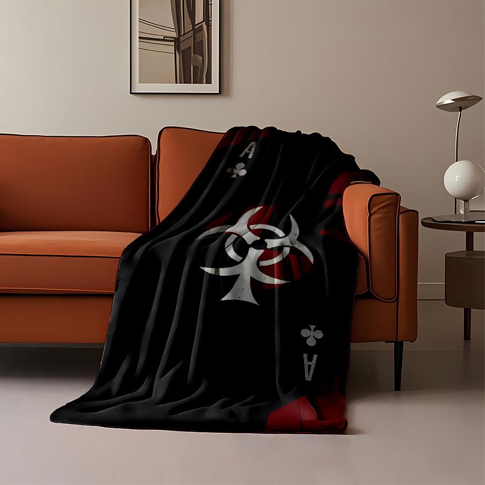 Biohazard Ace Design Blanket Print Blanket Soft and Cozy Perfect for the Living Room Bed Sofa or a Nap,gift