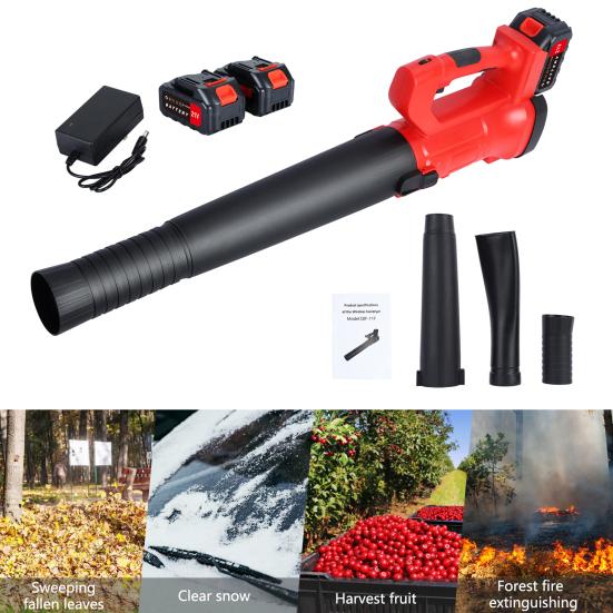 Electric Leaf Blower Cordless 6-Gear Handheld Leaf Blower with 2 Batteries and 1 Charger Battery Powered Leaf Blower Blowing Leaves and Snow