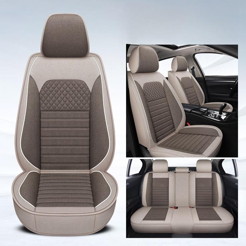 Faux Leather Car Seat Covers with Ergonomic Lumbar Support - Suitable for Most 5-Seater Cars High-Density Foam Padding, And Easy Installation
