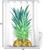 Pineapple Shower Curtain Watercolor Pineapple Tropical Fruit Green Yellow Polyester Fabric Bathroom Shower Curtain