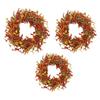 Artificial Autumn Wreath, Door Decorative Wreath with Yellow And Green Leaves, Hanging
