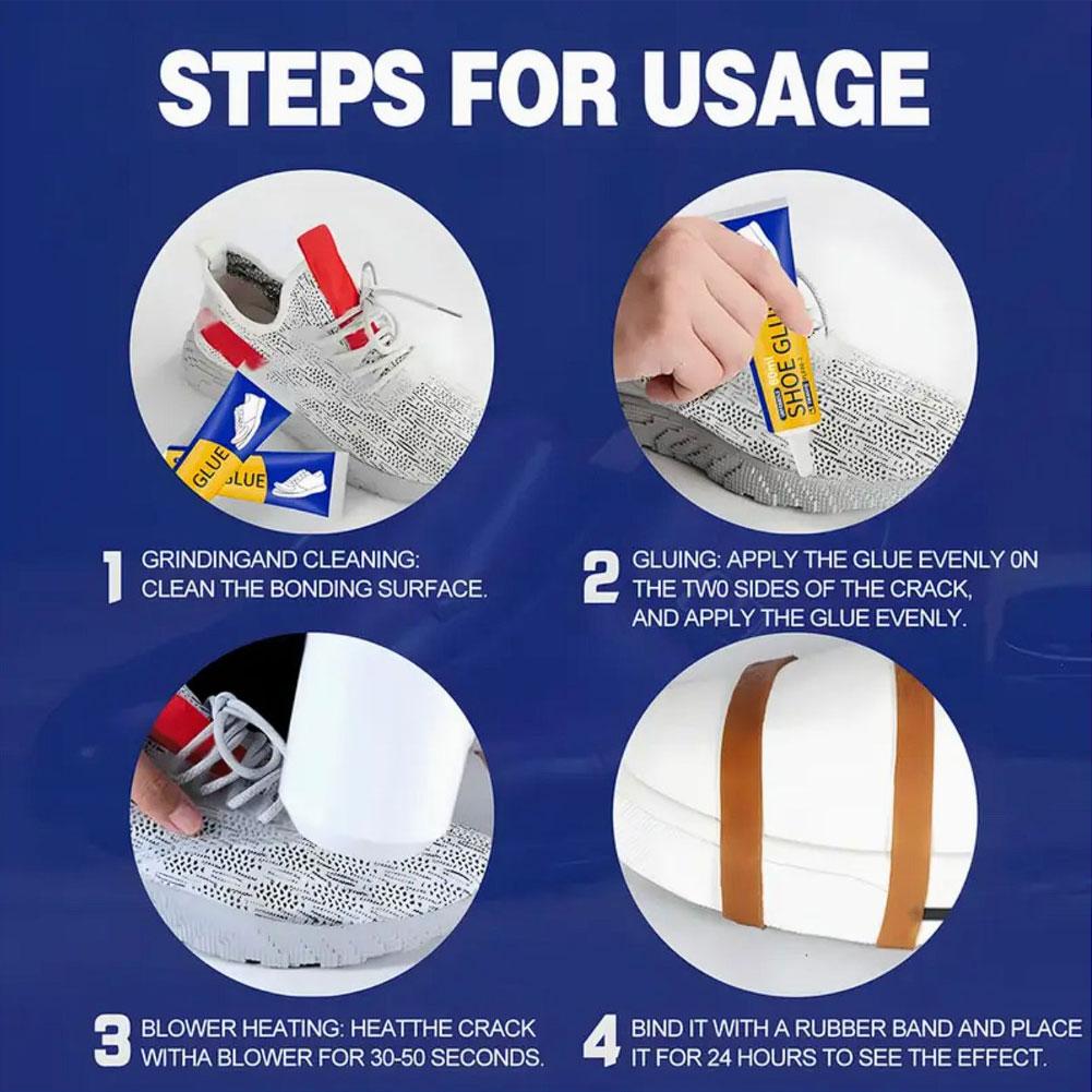 Waterproof Fast Dry Transparent Soft Resin Low Odor Adhesive for Sneaker Boot DIY Craft Fixing 60ml Strong Shoe Repair Glue