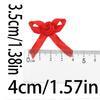 (50pcs/bag) 3.5*4cm Rose Polyester Handmade Single Face Stain Bows for Christmas Gift Wrap Solid Color Hair Accessory Bows