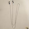 Popular Silver Colour Sparkling Glasses Chain Bead Chain Anti-Falling Glasses Eyeglasses Cord for Women Party Birthday Gift