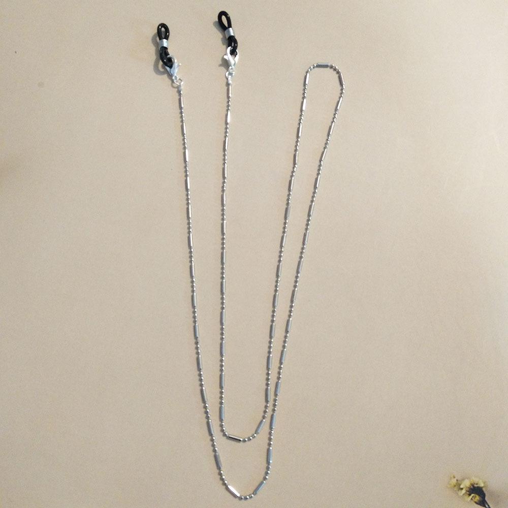 Popular Silver Colour Sparkling Glasses Chain Bead Chain Anti-Falling Glasses Eyeglasses Cord for Women Party Birthday Gift