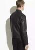 Lambskin Real Leather Handmade Lambskin Soft Fit Men's Stylish Jacket Black Genuine
