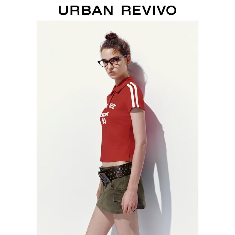 UR Women's Slim Fit Color Block Polo Shirt