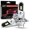 2 Pièces Ampoules de Phare LED H4 H7 CSP Mini Sans Ventilateur Tube de Cuivre en Forme de U H11 H8 9005 HB3 9006 HB4 Phare Feu Antibrouillard 25000Lm Lampe Sans Fil pour Voiture 6000K Blanc