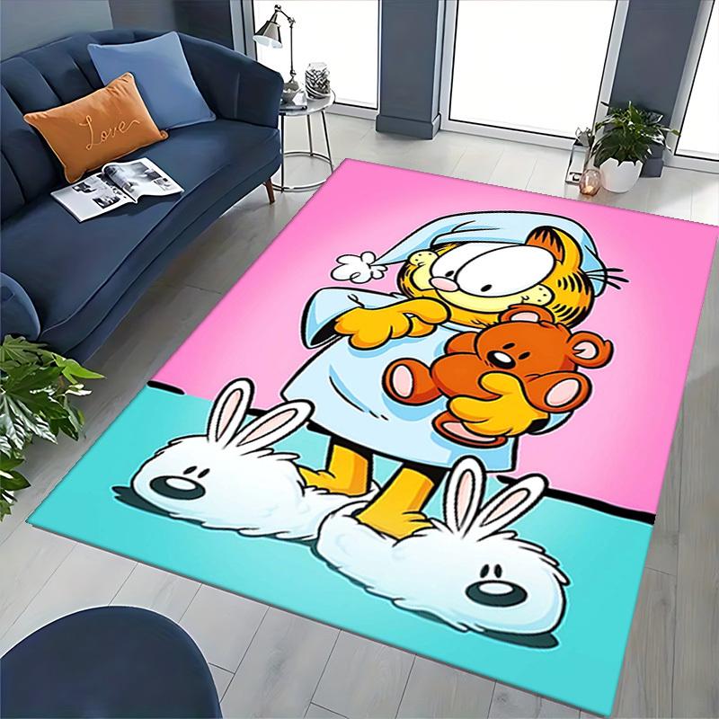 1pc Garfield Anime Cartoon Design Office Chair Mat Non-Slip Carpet for Home Decor, Living Room, Bedroom, Game Room, Dormitory, Holiday Gift, Universal