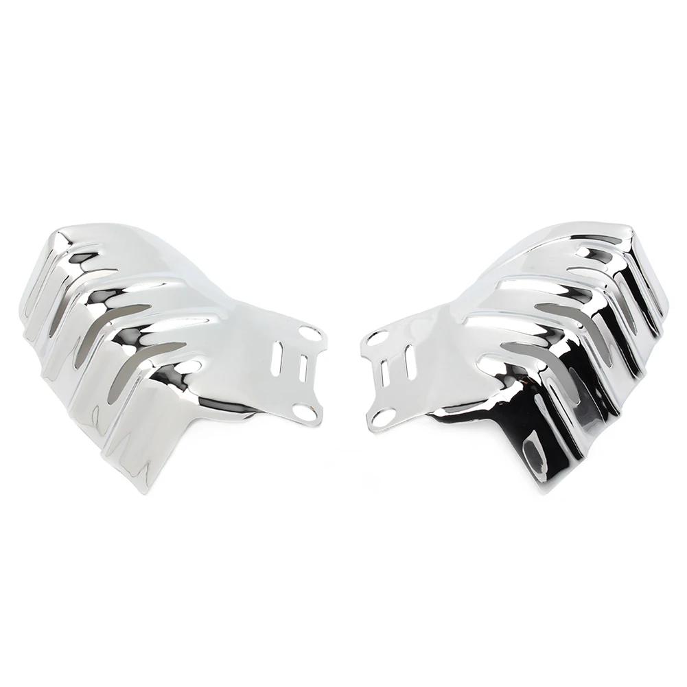 1Pair Black/Chrome For Harley Touring Road Glide Ultra FLTRU Motorcycle Steel Front Brake Caliper Covers