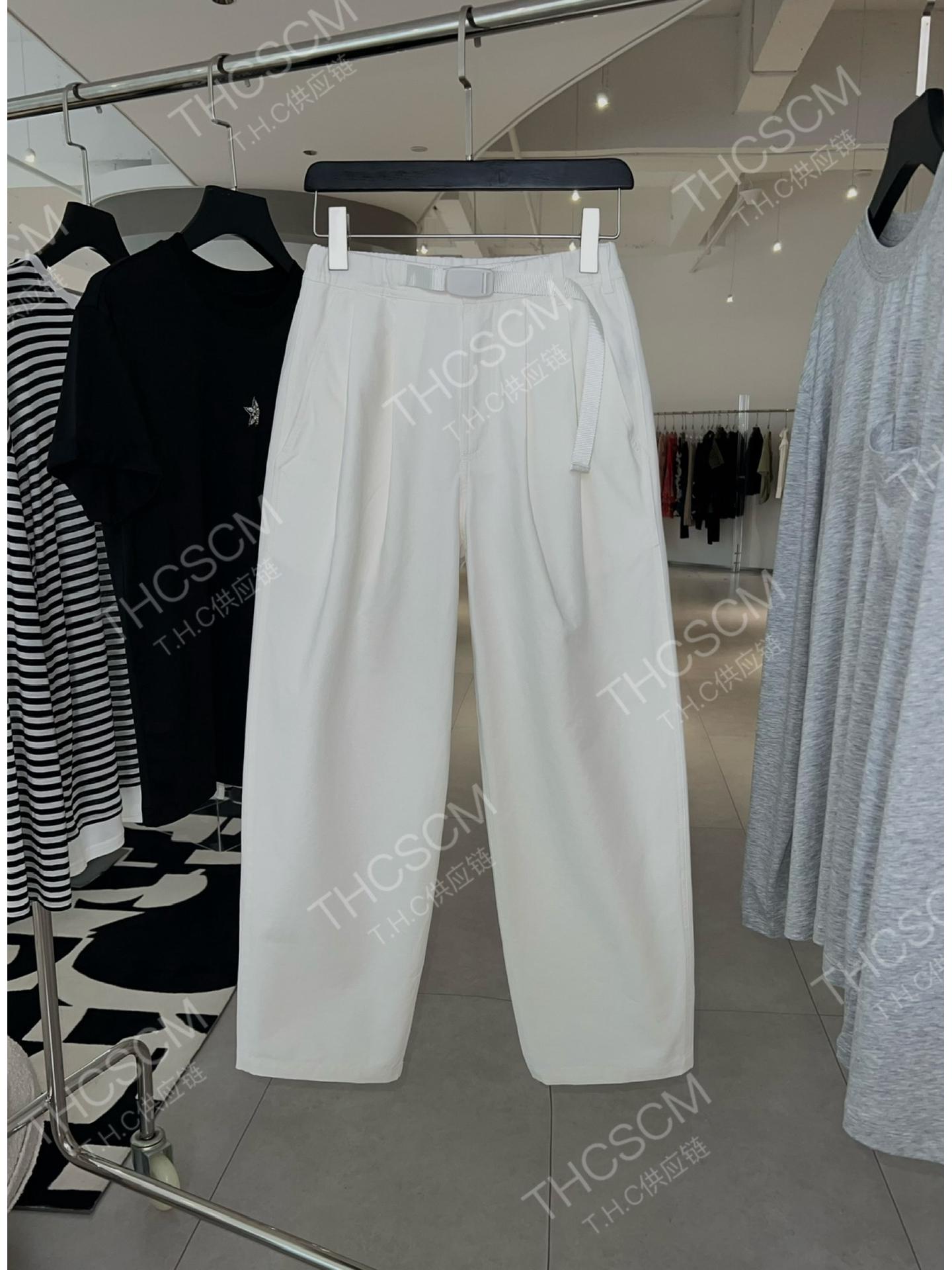 Early Spring New Arrival Cotton Linen Denim Elastic Waist Tapered Jeans XS