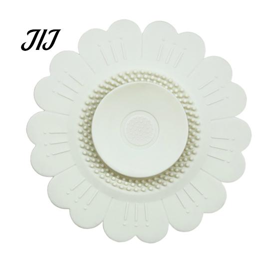 Silicone Floor Drain Cover Sunflower Mat, Bionic Petal Design Anti-Clog Sink Kitchen Accessory Hair Filter, Odor-Proof Drainage Protector for