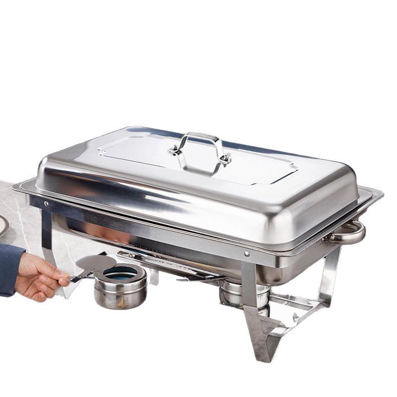 Heavy-Duty Stainless Steel Buffet Stove with Alcohol Heating and Insulating Cloth