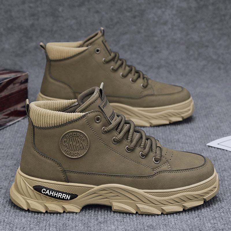 Martin boots men's spring and autumn thick-soled wear-resistant non-slip tooling boots outdoor mountaineering retro American British style short boots