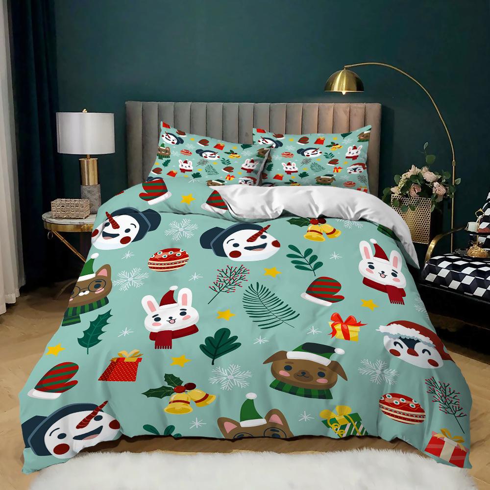 Christmas Set 3 Holiday Set Quilt Cover Gift Tree Three-Piece Set