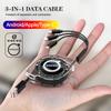 3 In 1 Fast Charger USB Data Cable Car Interior Accessories For Volvo ES90 EC40 EX40 EM90 XC90 V90 V60 XC60 V40 S80 S60 S90 C40