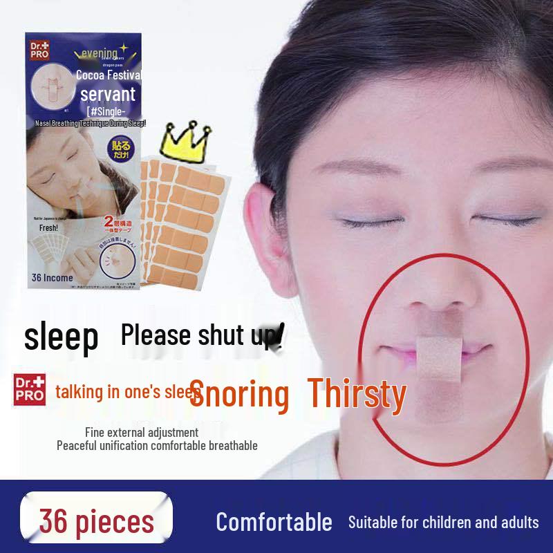 Japanese Anti-Snoring Mouth Sealing Patch - Oral Breathing Corrector Tape for Sleep