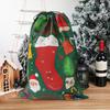 Snowman Xmas Present Sack Large Capacity Candy Bag New Bronzing Christmas Bag  Xmas Gifts