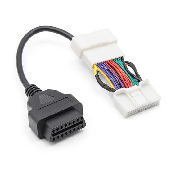 

Адаптер диагностического кабеля Компактный размер Портативный Простая установка 26-контактный адаптер удлинительного кабеля для Tesla OBD2 чёрный