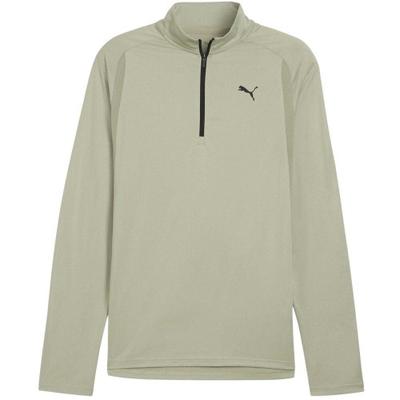 Mens Performance Quarter Zip Tailored Long-Sleeved Top